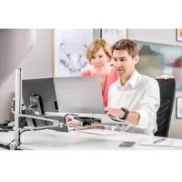 Novus Monitorhalter MY twin arm 2.0 S mit Systemschienenbefestigung