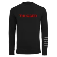 MERCHCODE Thugger Childrose Crewneck in Schwarz, Größe L