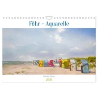 Calvendo Föhr - Aquarelle (Wandkalender 2026 DIN A4 quer),