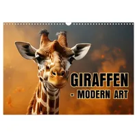 Calvendo GIRAFFEN - Modern Art (Wandkalender 2026 DIN A3