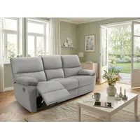 Home Affaire LANNOY Webstoff 3-Sitzer hellgrau mit manueller Relaxfunktion