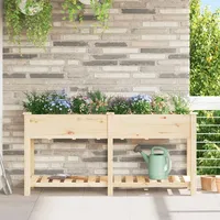 VidaXL Pflanzkasten mit Rankgitter 161x43x76 cm Massivholz Tanne