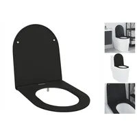 VidaXL Toilettensitz Quick Release Absenkautomatik Duroplast Schwarz