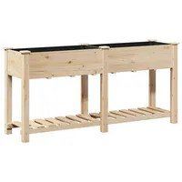 VidaXL Pflanzkasten mit Ablage 161x43x76 cm Massivholz Tanne