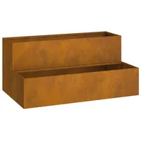 VidaXL Pflanzkasten mit 2 Etagen 100x60x45 cm Cortenstahl