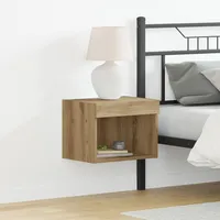 VidaXL Wandschränke mit LED-Leuchten 2 Stk Artisan Eiche 40x30x30