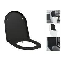 VidaXL Toilettensitz Quick Release Absenkautomatik Duroplast Schwarz