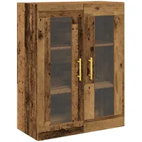 VidaXL Wandschrank mit Glastüren Altholz 69,5x34x90 cm