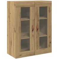 VidaXL Wandschrank mit Glastüren Artisan Eiche 69,5x34x90 cm