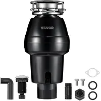 Vevor Küchenabfallentsorger, Küchenabfallzerkleinerer, 3/4PS, Zerkleinerungssystem für Lebensmittelabfälle, 3-Schrauben-Montage, 3600U/min,