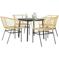 VidaXL Garten-Esszimmerset 5-tlg. Braun
