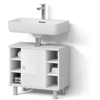 Livinity Livinity® Waschbeckenunterschrank Weiß Hochglanz, 60 x 54 cm