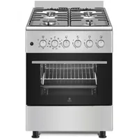GASLINE Gas-Elektro Standherd SHGE6060FGIX Elektrobackofen Gaskochfeld 60 cm Edelstahl