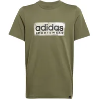 Adidas Camo Linear Graphic T-Shirt Jungen JX6872 - olive