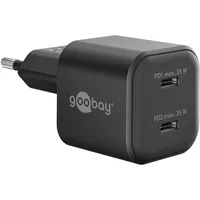 Goobay USB-CTM PD GaN Dual-Schnellladegerät Nano schwarz
