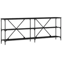 VidaXL Konsolentisch Schwarz Eiche 200x30x75 cm