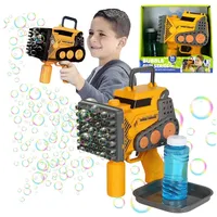 Mega Creative Seifenblasenmaschine Bagger Baumaschine 56 Düsen + GRATIS
