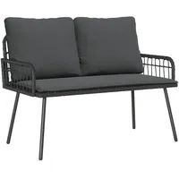 VidaXL Gartenbank 114 x 64 x 78 cm Schwarz