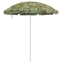 VidaXL Strandschirm mit Metallmast Tarnfarben 161x193 cm Polyester