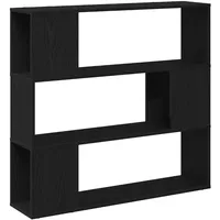 VidaXL Bücherregal Schwarz Eiche 100x24x94 cm Holzwerkstoff