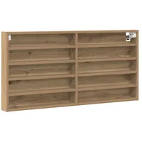 VidaXL Wandvitrine Artisan Eiche Holzwerkstoff