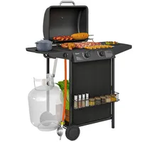 Outsunny Gasgrill 7 KW Grillwagen inkl 3 Brenner Seitenkocher