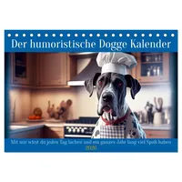 Calvendo Der humoristische Dogge Kalender (Tischkalender 2026 DIN A5