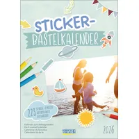 Korsch Verlag Foto-Malen-Basteln Bastelkalender mit Stickern 2026