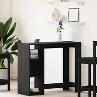 VidaXL Bartisch mit Ablage Schwarz Eiche 102,5x46x103,5 cm
