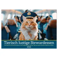Calvendo Tierisch lustige Stewardessen (Wandkalender 2026 DIN A2 quer),