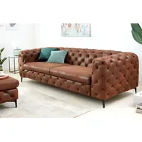 Riess-Ambiente Chesterfield 3-Sitzer Sofa MODERN BAROCK 235cm antik braun