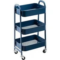Luxuskollektion Rollwagen Metall 3 Etagen Aufbewahrungswagen Küchenwagen Organizer