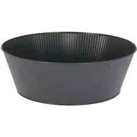Mojawo 4 Stk. Blumentopf Pflanzgefäß Balkontopf Pflanztopf verzinkt Ø28xH12cm