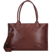 Plevier Rock Amber Schultertasche Leder 43 cm Laptopfach braun