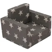SUN GARDEN Kindersessel LUCA, Grau Weiß Baumwolle Polyester -