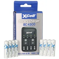XCell Ladegerät BC-X500 für NiMH Akkus + 8x AAA