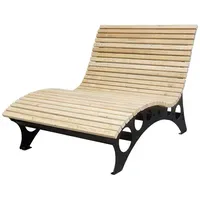 Home Deluxe Wellenholzliege 120 x 120 x 157 cm