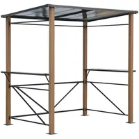LECO Grillpavillon 2,35 x 1,50 m Grau