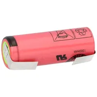Panasonic Sanyo UR18500Y 1300mAh Li-ion Akku mit U-Lötfahne