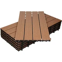 ECD Germany WPC Terrassenfliesen 60x30 cm 12er Spar Set