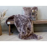 Chic Antique Plaid aus Pelzimitat in schokolade | Gr.: