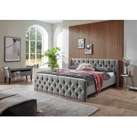 Atlantic Home Collection Polsterbett "TAMINA mit Chesterfieldoptik im Kopf-
