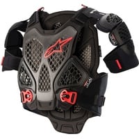 Alpinestars A-6, Protektorenweste - Schwarz/Dunkelgrau/Rot - M/L