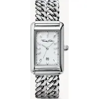 Thomas Sabo WA0428-201-201 Damenuhr Rechteckig silberfarben 22mm 3ATM
