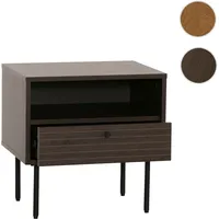 Mendler Nachttisch HWC-N78, Nachtschrank, Schublade, skandinavischer Stil Metall Holz