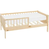 ML-Design Kinderbett mit Matratze, Natur, Hausbett mit Lattenrost und