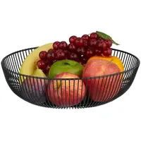 Relaxdays Obstschale Metall Schwarz
