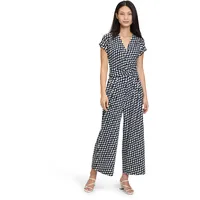Betty Barclay Damen Jumpsuit mit Eingrifftaschen 40, Dunkelblau/Weiß
