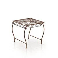 CLP Eisentisch Zarina, 50 x 45 cm antik braun