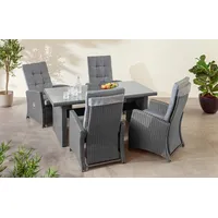 Konifera Garten-Essgruppe »»New Paris««, (Set, 13 tlg 4 Sessel,